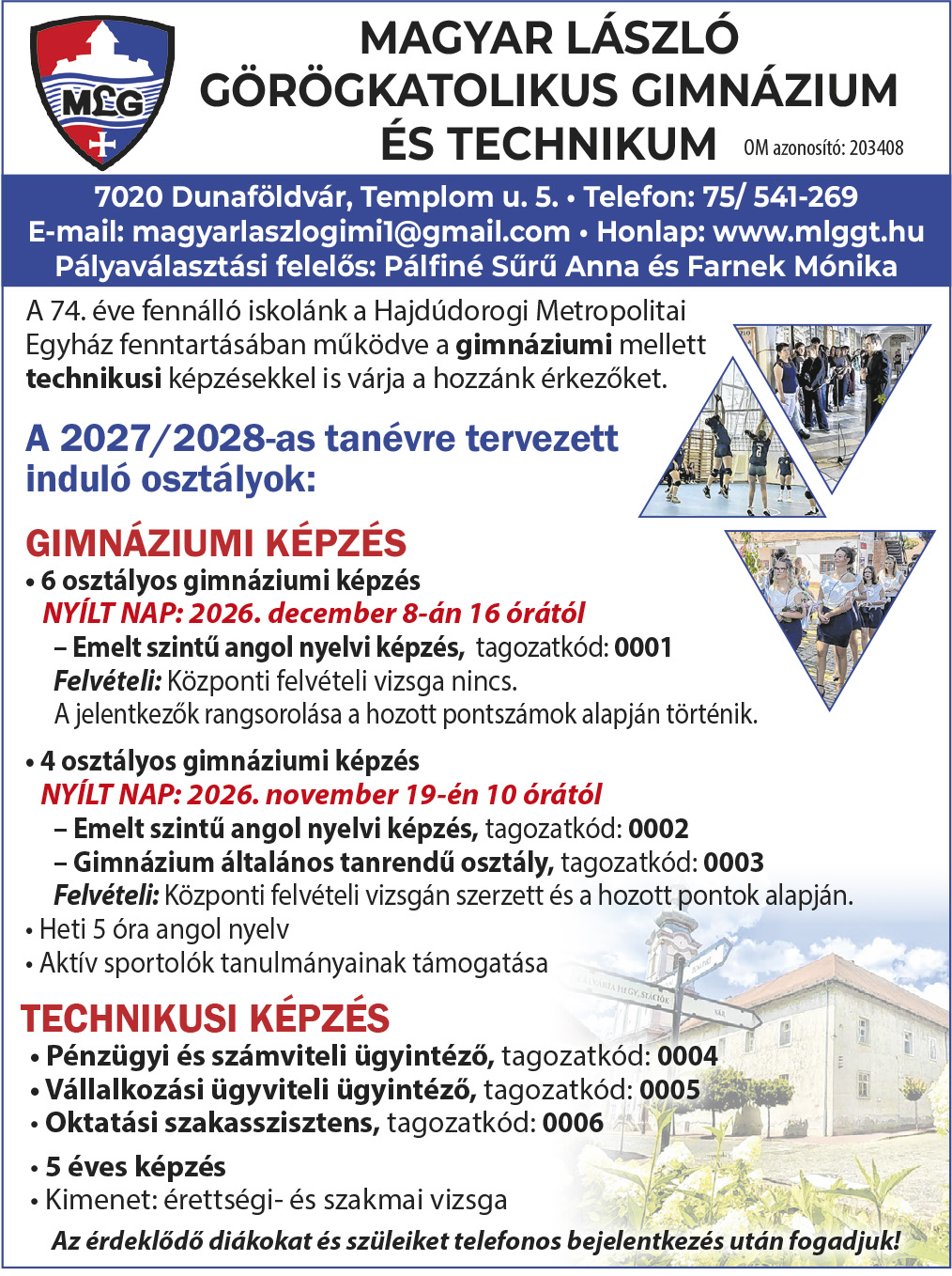 Magyar László Gimnázium Dunafoldvar